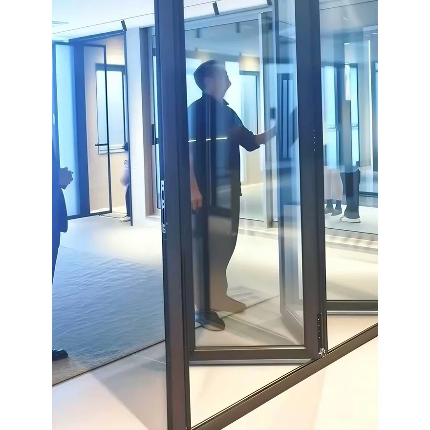باب ألومنيوم كهربائي قابل للرفع والانزلاق